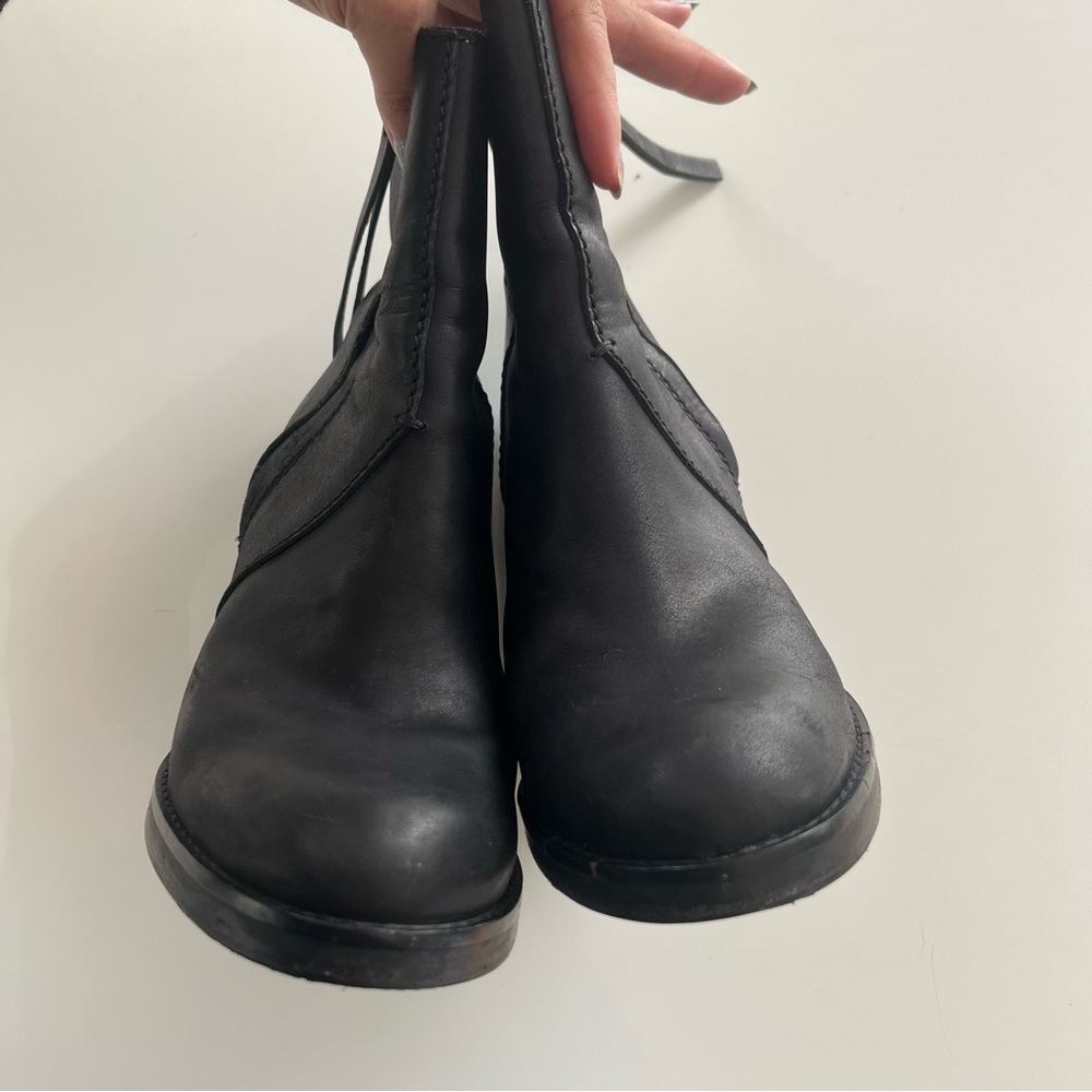 Acne Studios Pistol Black Heeled Leather Ankle Boots - Picture 8 of 13